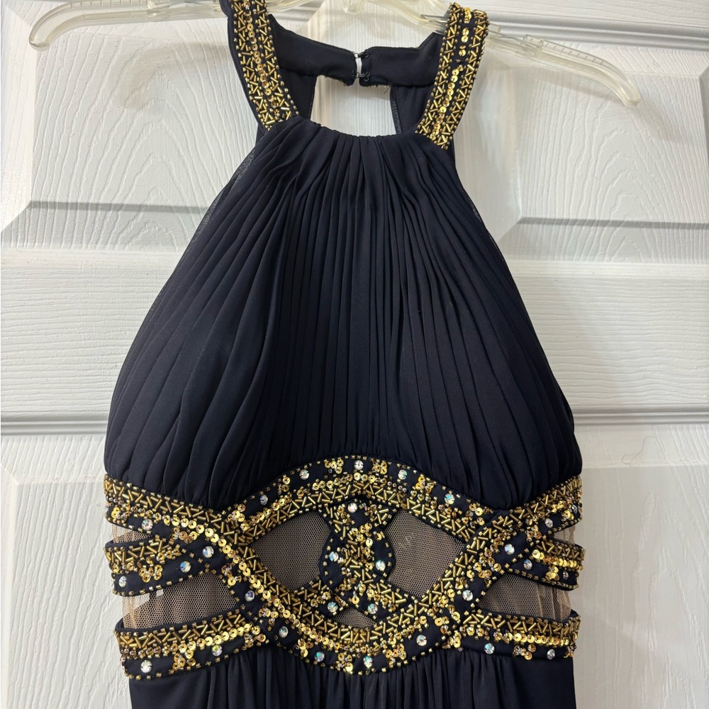 Elegant Navy and Gown Evening Gown